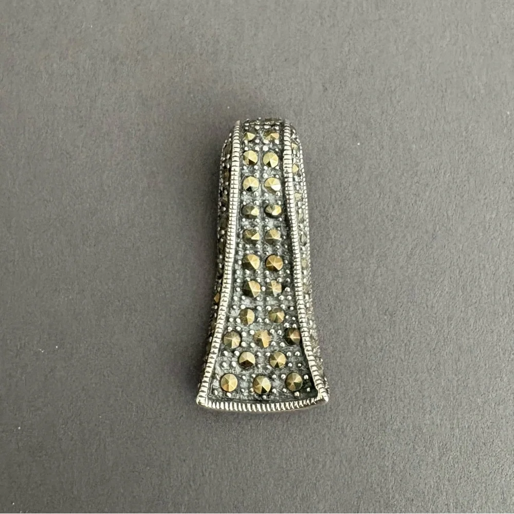 Sterling Silver Marcasite Pendant - Picture 2 of 6